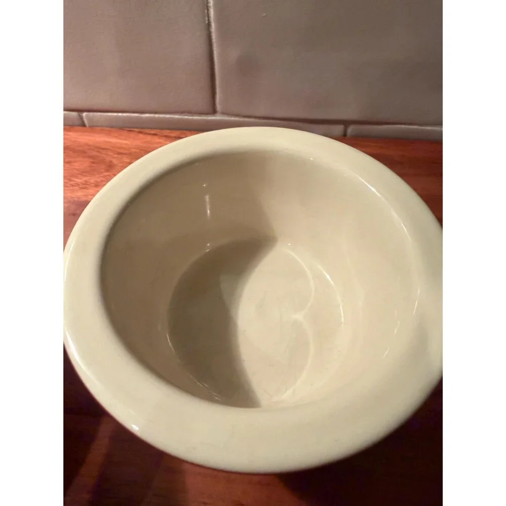 Vintage KitchenAid Ceramic Ramekins Maroon Cream Set of 2 Baking Dishes